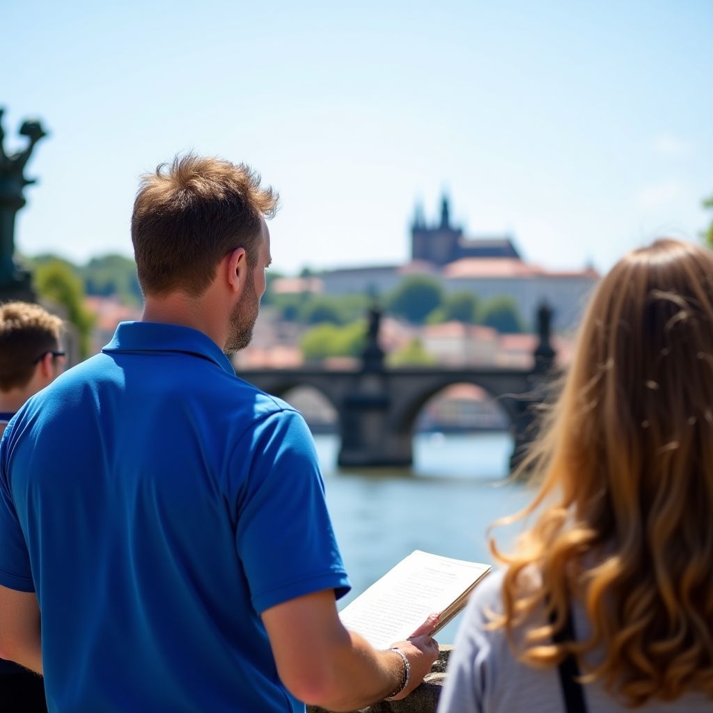 Průvodce ČeskéCesty vysvětluje historii Karlova mostu