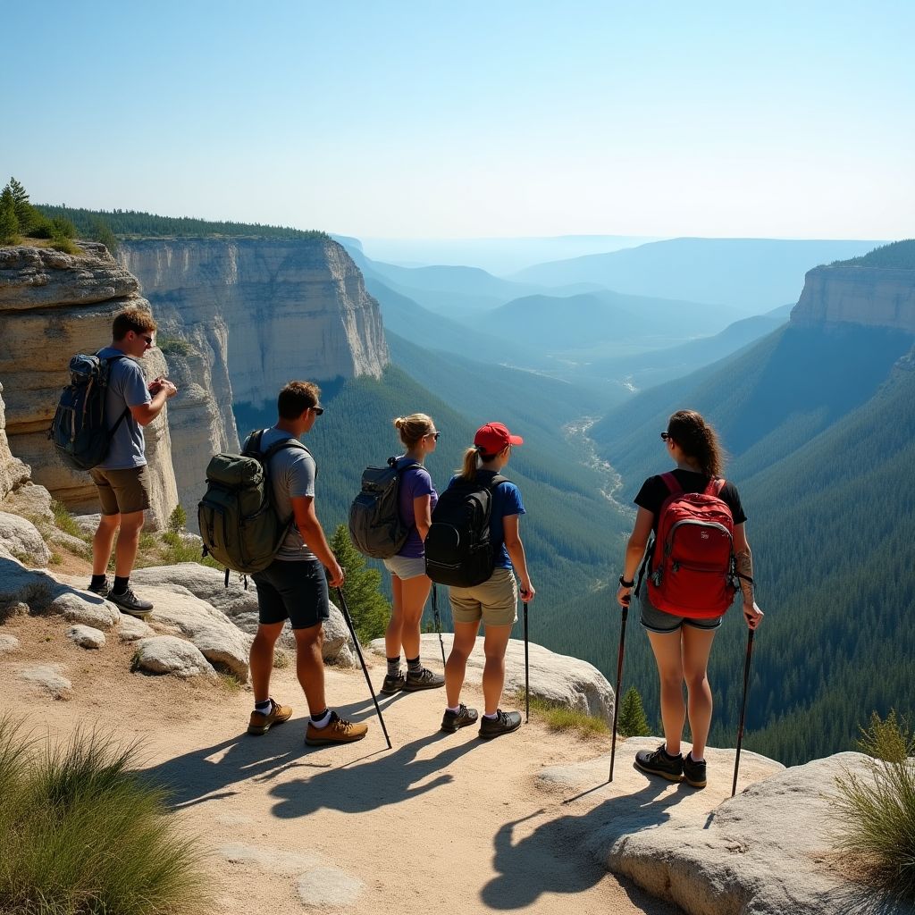 Turisté na vyhlídce v Českém ráji
